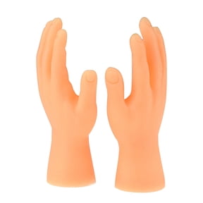 Tiny Hands Left & Right Hand Soft Touch PVC Plastic Hands Mini Finger Puppets Small Hands Model Toys for Parties Music Festivals Bar Nights