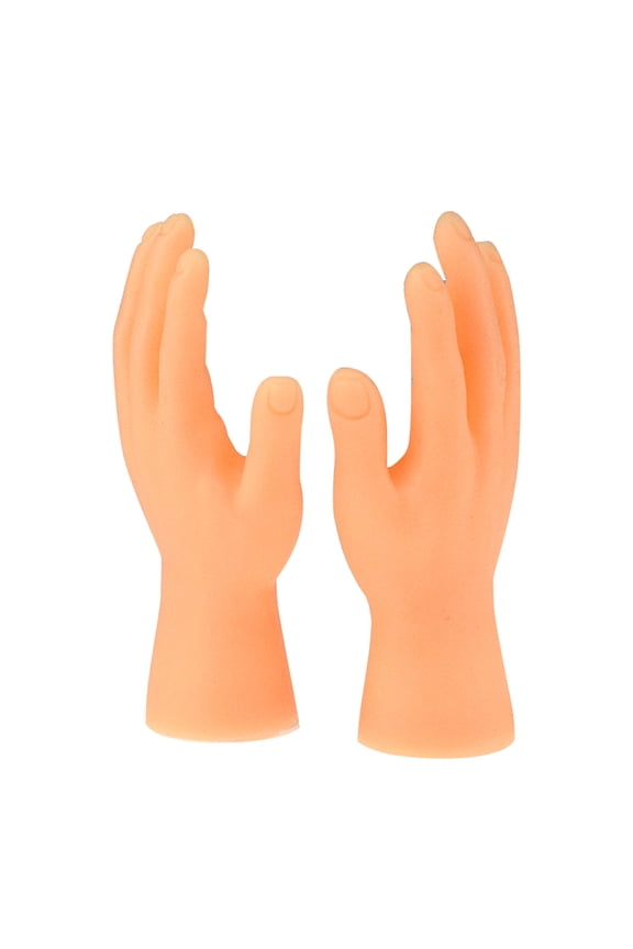 Tiny Hands Left & Right Hand Soft Touch PVC Plastic Hands Mini Finger Puppets Small Hands Model Toys for Parties Music Festivals Bar Nights