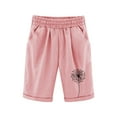 thumbnail image 1 of Tiny Harbor Girls Shorts Summer Thin Elastic Waist Dandelion Print Casual Pockets Bermuda Shorts Pink 12-13Years, 1 of 4