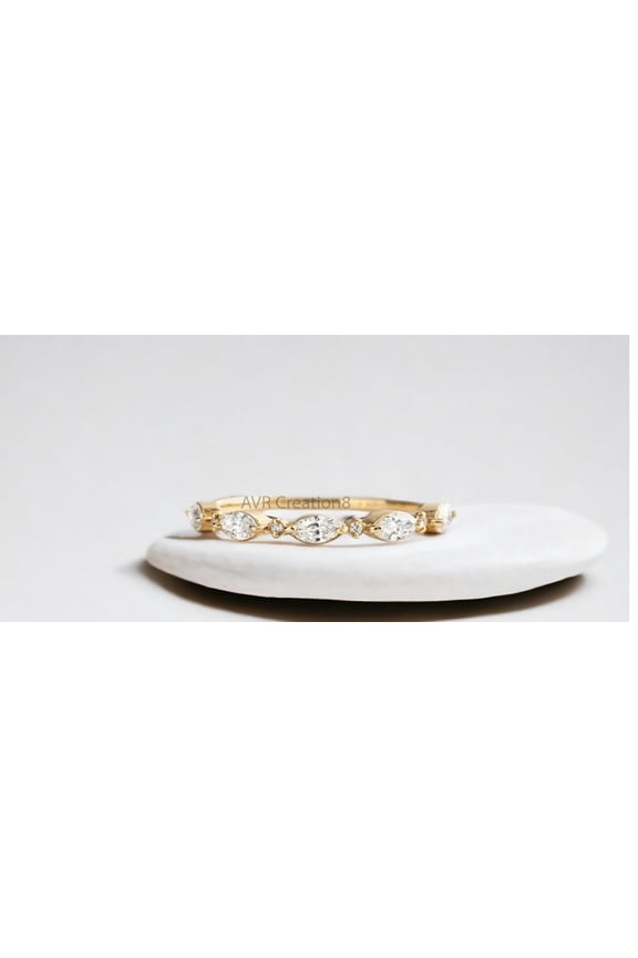 Tiny Heart Diamond Promise Ring for Women, Pave Set Stackable Handmade Ring, 14K Rose Gold Plated