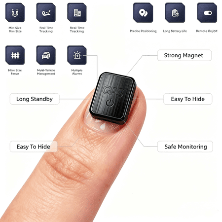 Tiny Hidden 4G Magnetic GPS Tracking Device Long Standby Real-Time Location Locator with Remote Audio Monitoring for Vehicles, Elderly, Kids, Pets, Luggage & Business Assets Anti-Lost Use