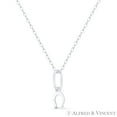 thumbnail image 1 of Tiny Horseshoe Good Luck Charm 15x5mm (0.6x0.2in) Pendant in .925 Sterling Silver, 1 of 1