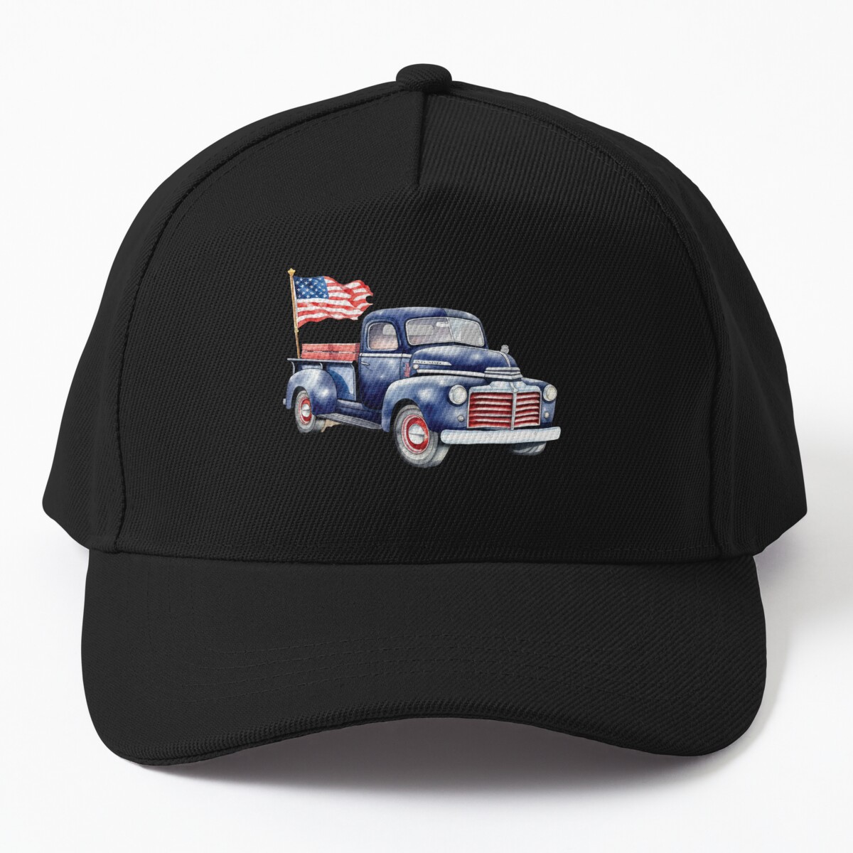 Tiny Hug American Truck With Usa Flag For Independence Day Cap, Hats ...
