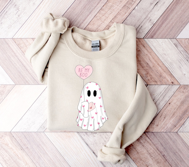 Tiny Hug Be My Boo Sweatshirt, Valentine Ghost Pullover Perfect For ...