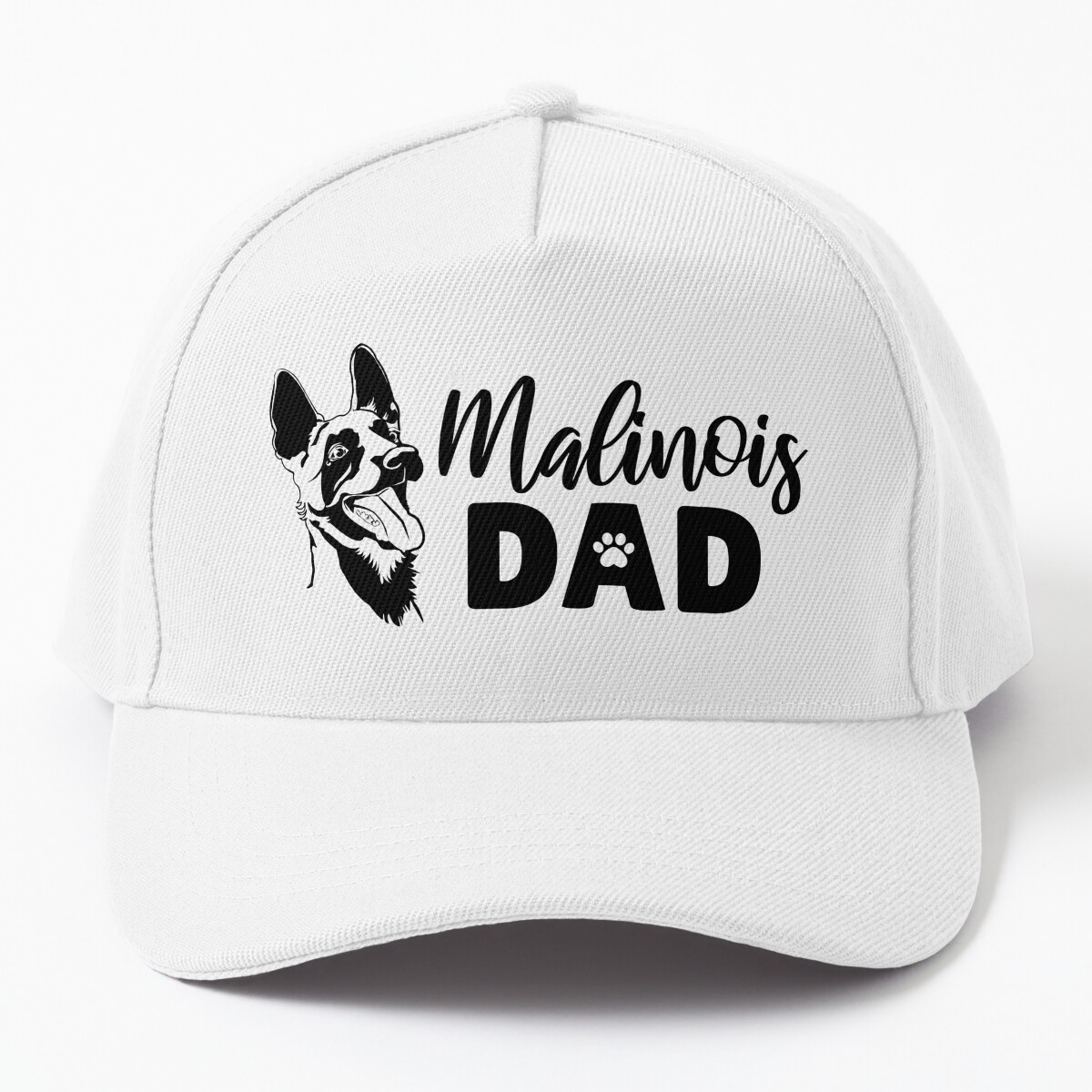 Produktbild von Majestic Belgian Malinois: Gold And White Embroidered Dog Dad Hat, Adjustable Baseball Cap Gift