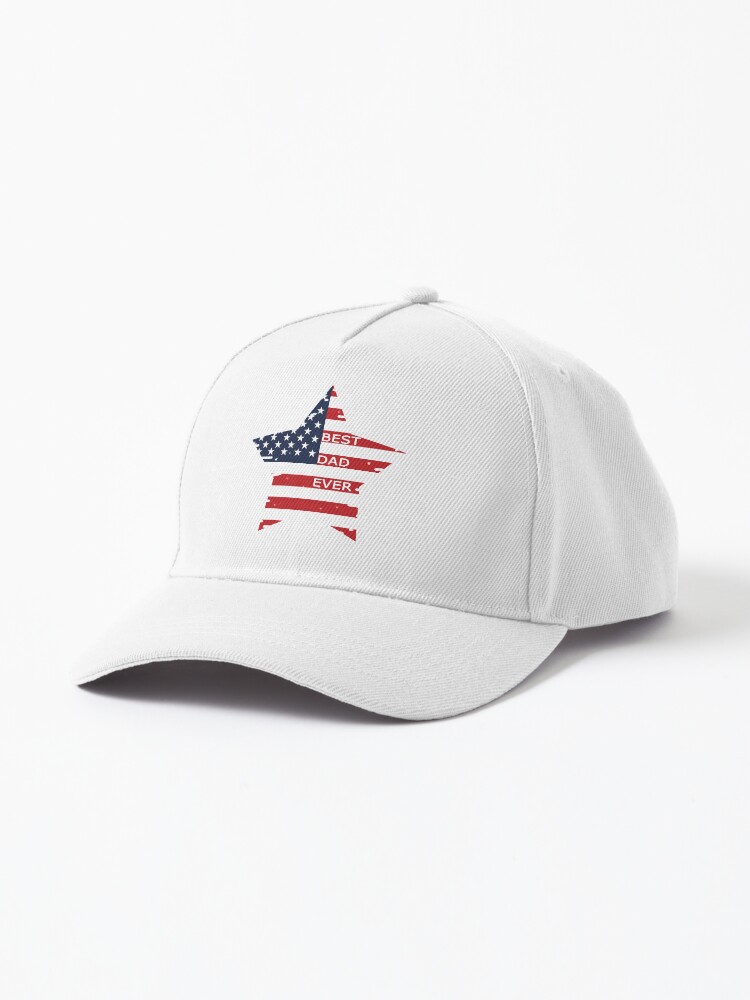 "Best Dad Ever" American Flag Baseball Cap - Adjustable Cotton Embroidered Hat - Father's Day Birthday Gift For Papa - View #9