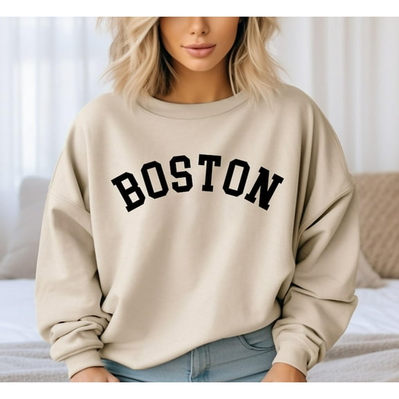Tiny Hug Boston City Sweatshirt, Classic Urban Pullover Perfect For City Lovers And Vacation Souvenirs, Full size S-5XL