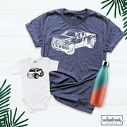 TINY HUG Daddy And Me Shirts, Dad Son Matching Shirts, Father Baby Shirts, Father Son Car T-Shirt, Grandpa And Baby Matching, Father Son Tee