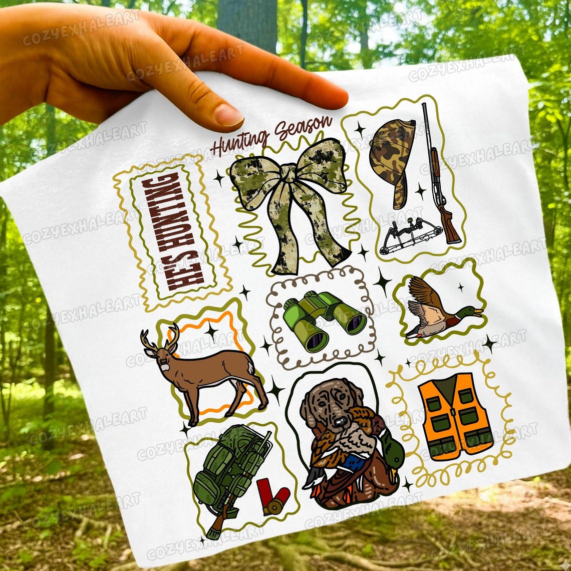 Tiny Hug Hunting Girlfriend Preppy Camo Coquette Bow, Duck Hunting Girl ...