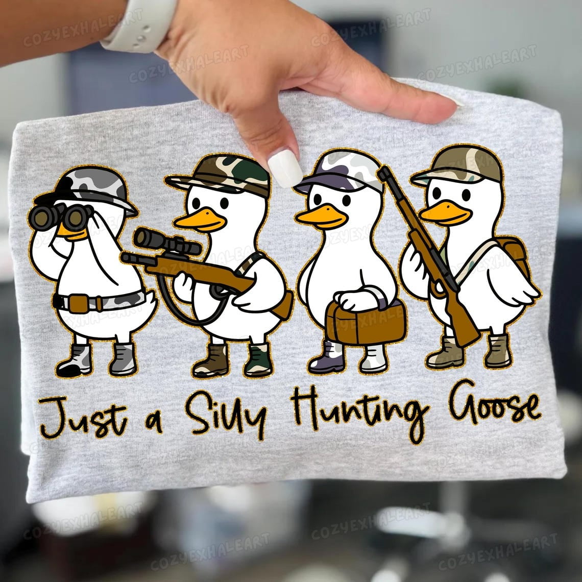 Tiny Hug Hunting Goose, Preppy Camo Fall Sublimation Clipart, Duck ...
