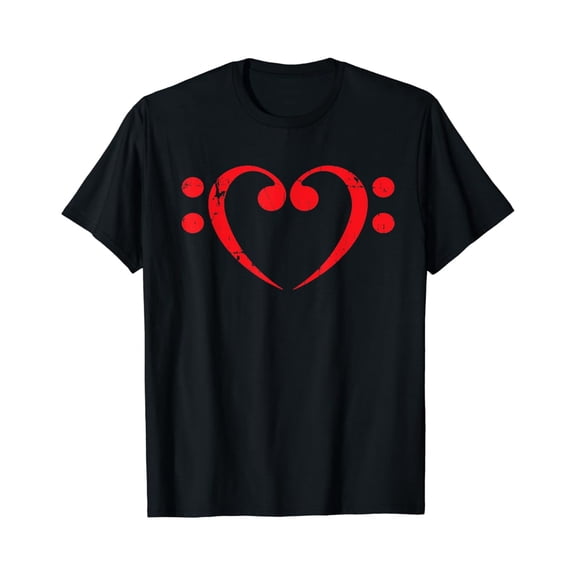 Tiny Hug Low Tune Heart Bass Player Gift Bassist Gift Guitarist Music T-Shirt, Full Size S-5XL Shirt