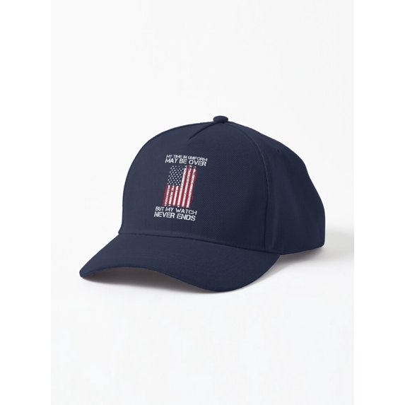 Tiny Hug My Watch Never Ends Combat Veteran Cap, Hats For Men, Gift For Him