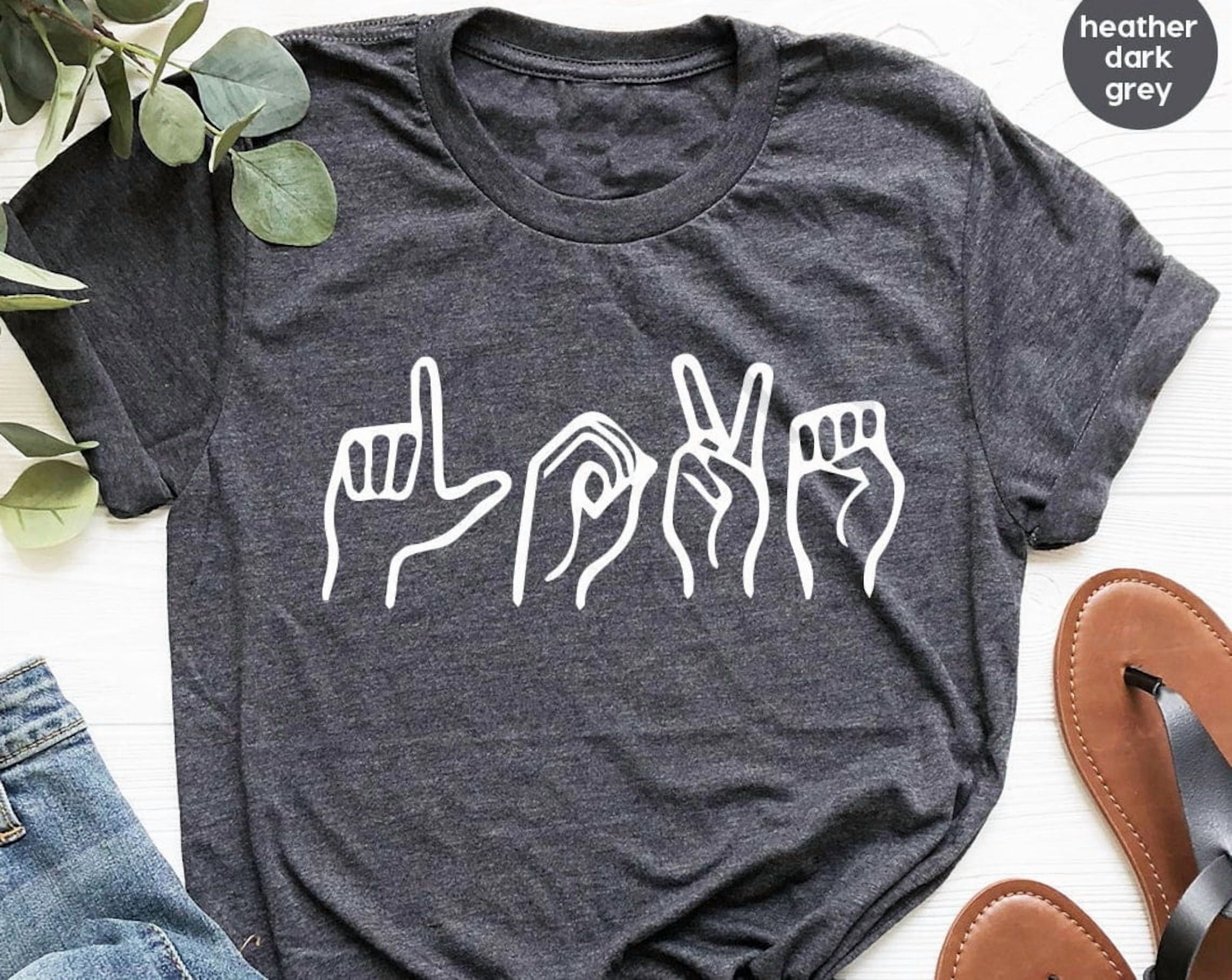 Tiny Hug Sign Language Shirt, Love Sign Language Tee, American Sign ...