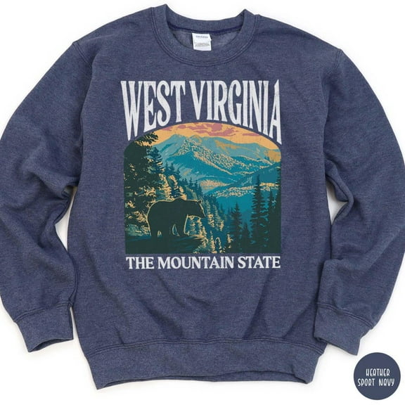Tiny Hug West Virginia Sweatshirt Wv Mountaineering Sweater West Virginia State Crewneck Appalachian Mountain Shirt New River Gorge Wv Gift For Her All Size S-5XL