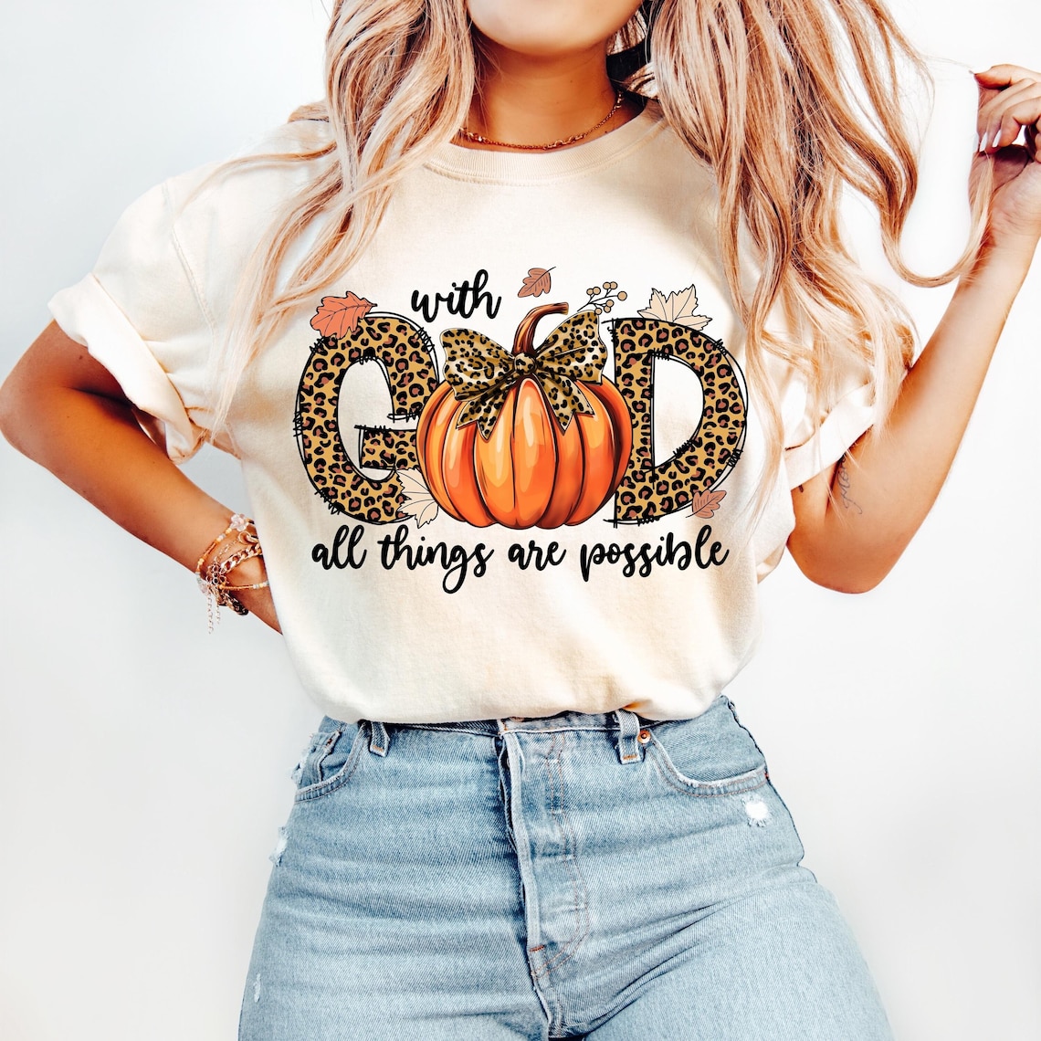 Tiny Hug With God All Things Are Possible, Fall Christian, Jesus Fall ...