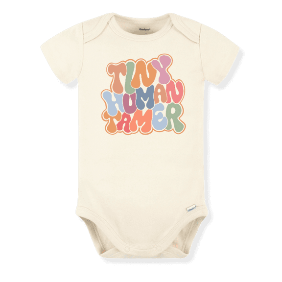 Tiny Human Tamer Baby Bodysuit, Newborn Outfit, Baby Clothes, Gift for Children 0-3m Natural