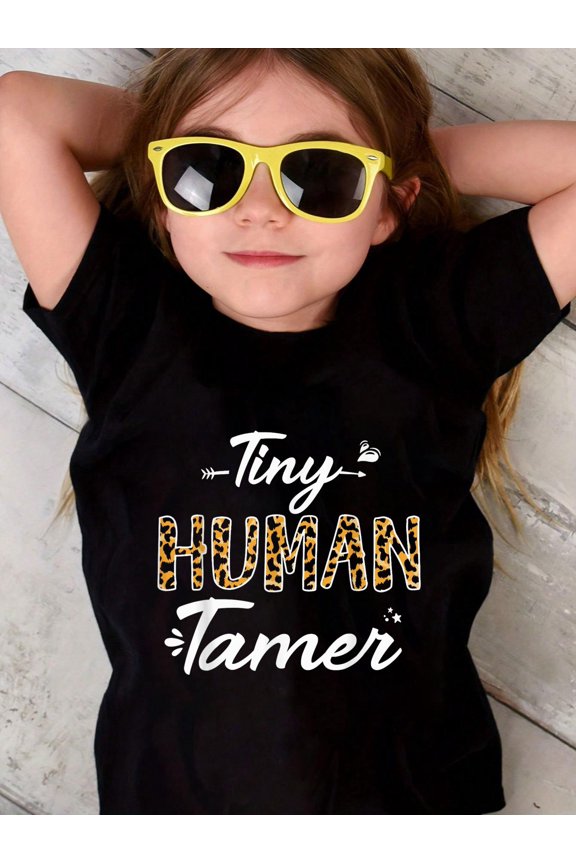 Tiny Human Tamer Elementary Teacher Appreciation Daycare Pun Kids T-Shirt