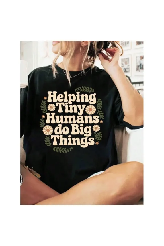 Tiny Human Tamer Helping Tiny Humans Make Big Moves Humor Unisex T-Shirt, S-5XL