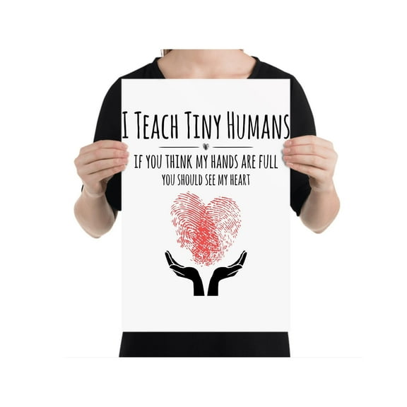Tiny Humans Poster - Wall Art for Educators Gift