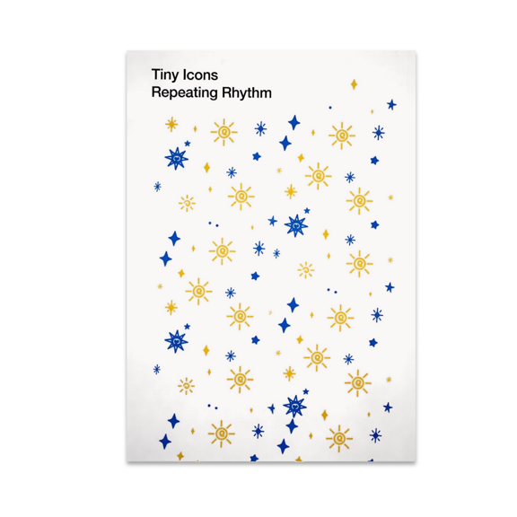 Tiny Icons Repeating Rhythm - Modern Decor Enthusiast - 13x19 Poster Print