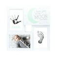 thumbnail image 1 of Tiny Ideas Baby Prints Collage Keepsake Frame with Clean-Touch Ink Pad "Love You to The Moon and Back" Mint, White, Black, 4" x 6" Photo Size, 1 of 6
