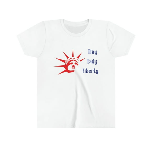 Tiny Lady Liberty Girl's 4th of July Shirt | Statue of Liberty | Patriotic