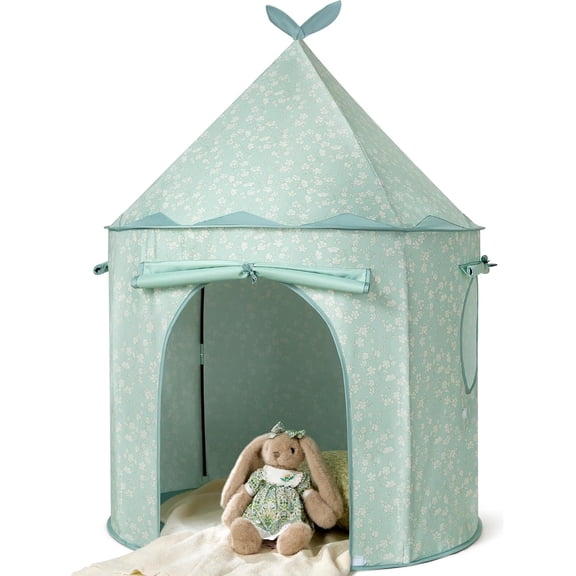 Tiny Land Kids Play Tent, Spacious Indoor Playhouse for 2-3 Toddlers, Foldable & Portable Play Tent with Storage Bag, Green