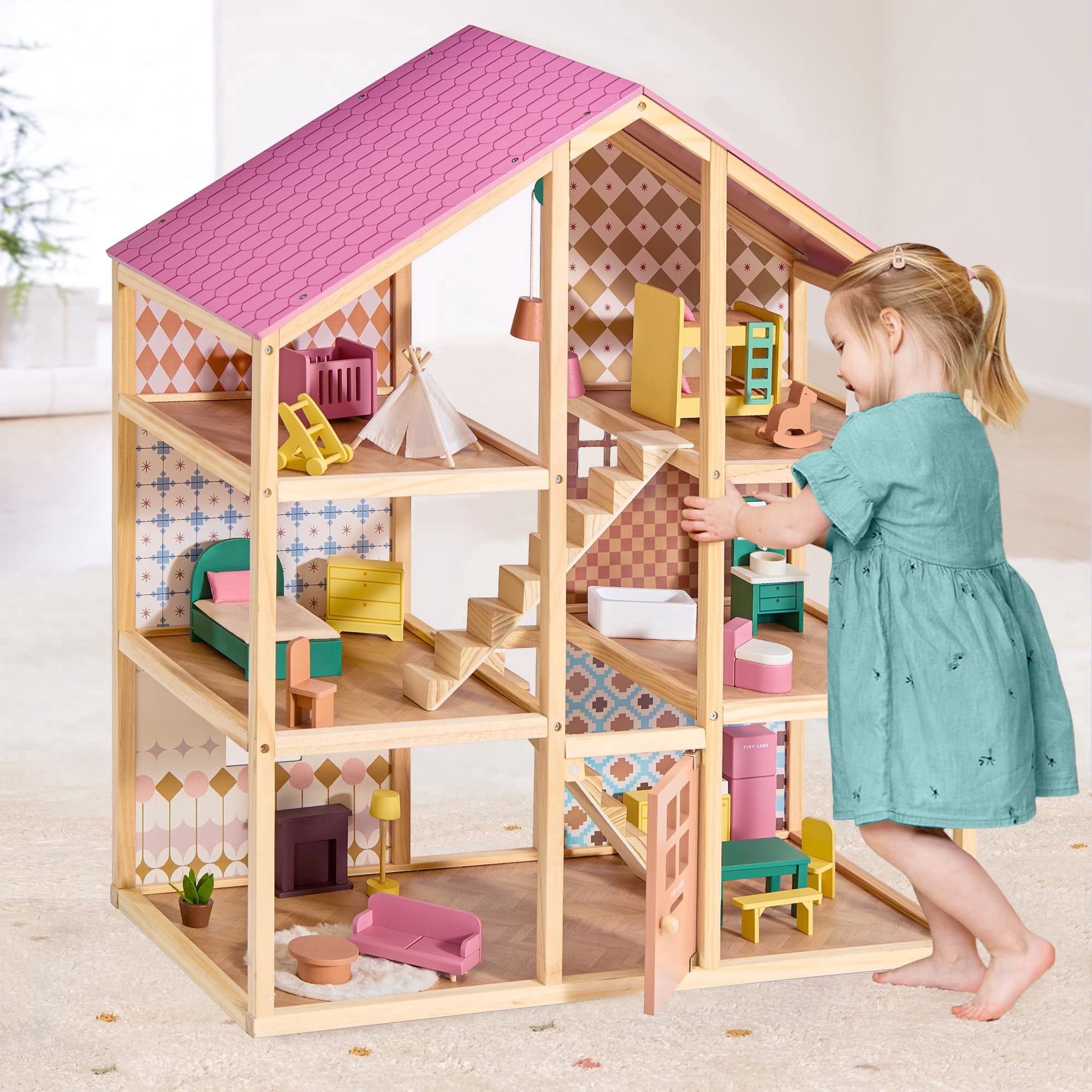 Miniature Wooden Dollhouse Building Materials Doll House Building Materials 100 Modern DIY Dollhouses Made From Recycled  Supplies