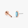thumbnail image 1 of Tiny Marquise Aquamarine Light Blue 3A CZ Push Pin Piercing Earring, 1 of 14