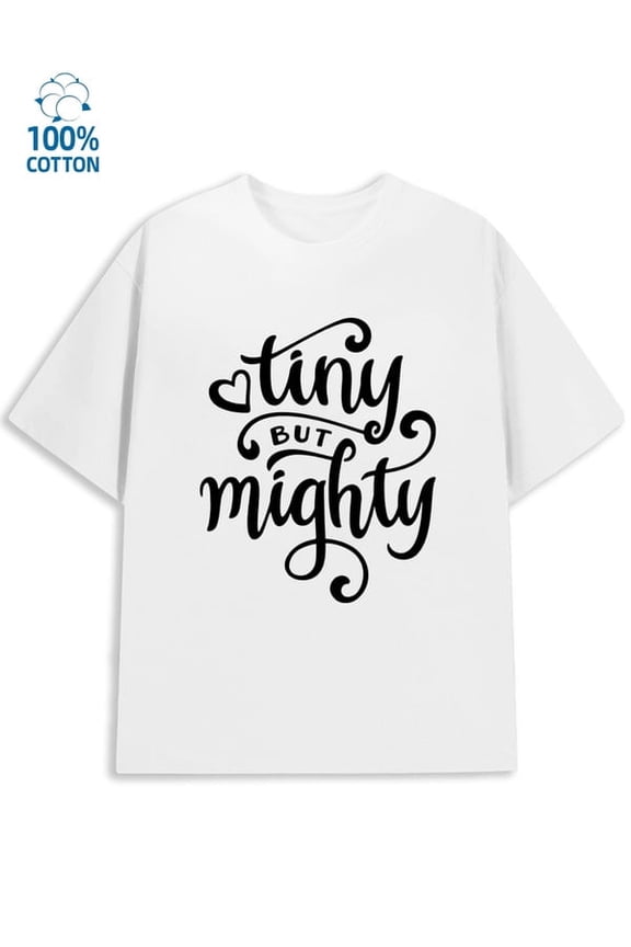 Tiny But Mighty for men 180G Cotton white Vintage Unisex Shirt Short Sleeve tshirts Original Unisex Shirt Cotton tshirts Basic Unisex Shirt Cotton tshirts Funn