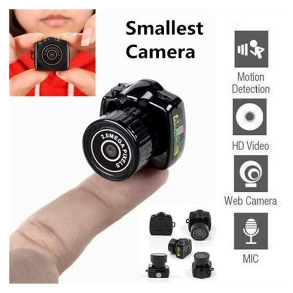 Tiny Mini Camera HD Video Audio Recorder Webcam Y2000 Camcorder Small DV DVR Security Secret Nanny Car Sport Micro Cam With Mic ,Lightweight