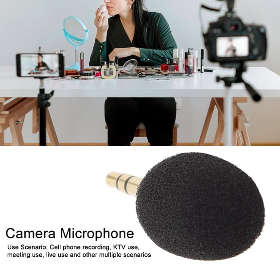 Tiny Mini Condenser Microphone with Noise Reduction and 3.5mm Plug - Portable and Compatible with Most Devices
