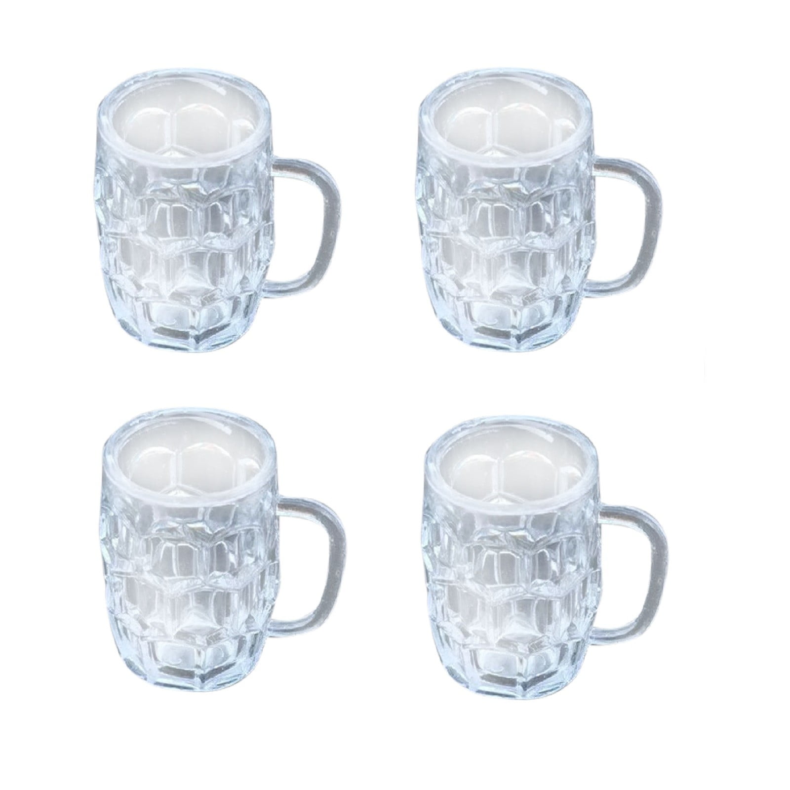 Tiny Mini Shaped Decoration(4 Pc) Glass Coffee Server Glass Mug with