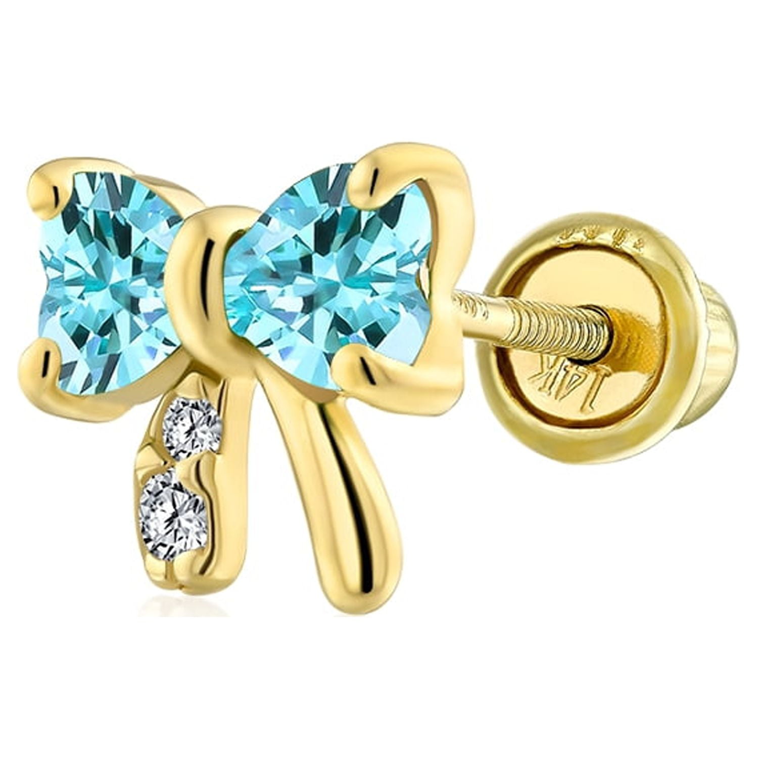 Baby Blue Mini Bow Tie Earrings – Anabela Chan Joaillerie