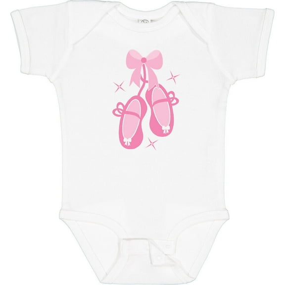 Tiny Nest Ballerina Pink Ballet Slippers Baby Bodysuit Dancer Dance Dancing Cute, New Born, Baby Shower Gift, New Parents Gift