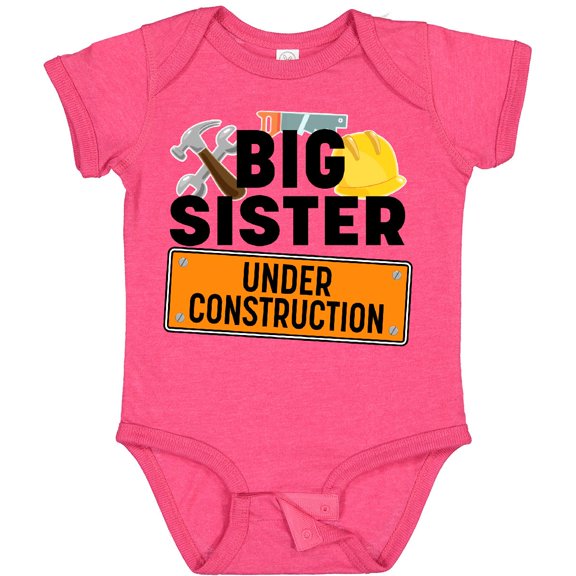 Tiny Nest Big Sister Under Construction Baby Bodysuit Siblings Sis New Future, New Born, Baby Shower Gift, New Parents Gift