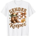 thumbnail image 1 of Tiny Nest Boots or Bows Gender Reveal Decorations Keeper of the Gender T-Shirt, 1 of 4