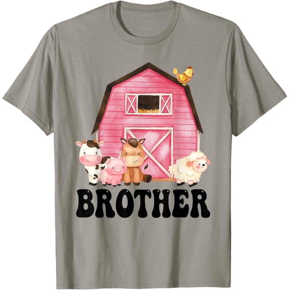 Tiny Nest Brother Farm Animals Birthday Theme Matching Family T-Shirt, Gift For Friend