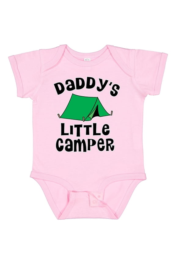 Camping Daddys Little Camper Baby Bodysuit Camp Outdoors Childs Infant, New Born, Baby Shower Gift, New Parents Gift