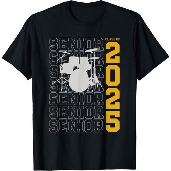 Tiny Nest Class Of 2025 Senior Drum Set For Drummer Or Percussionist T-Shirt, Size S To 5XL T-Shirt