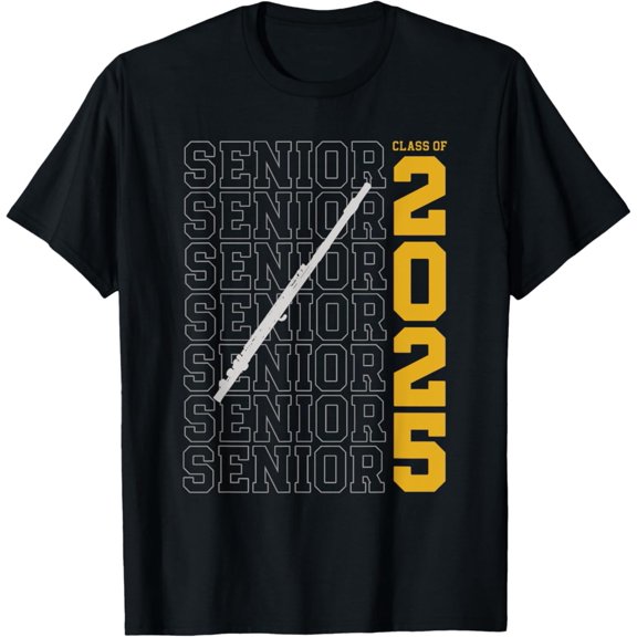 Tiny Nest Class Of 2025 Senior Flute For Flutist T-Shirt, Size S To 5XL T-Shirt