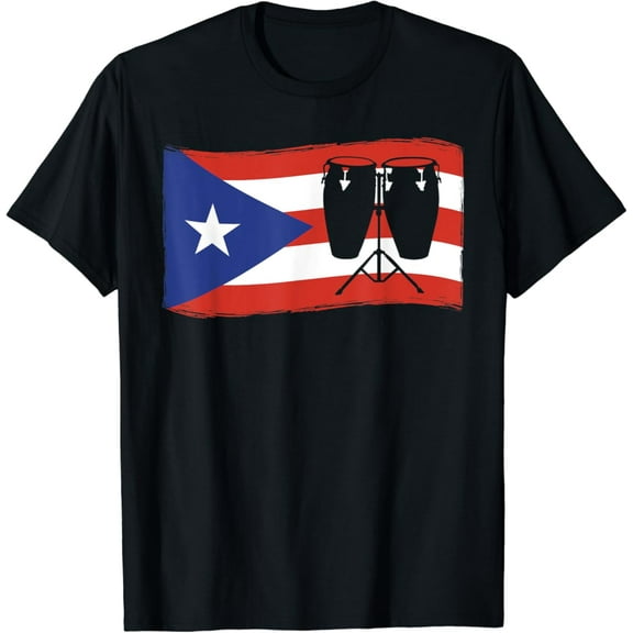 Tiny Nest Conga Puerto Rican Flag For Conga Player T-Shirt, Size S To 5XL T-Shirt