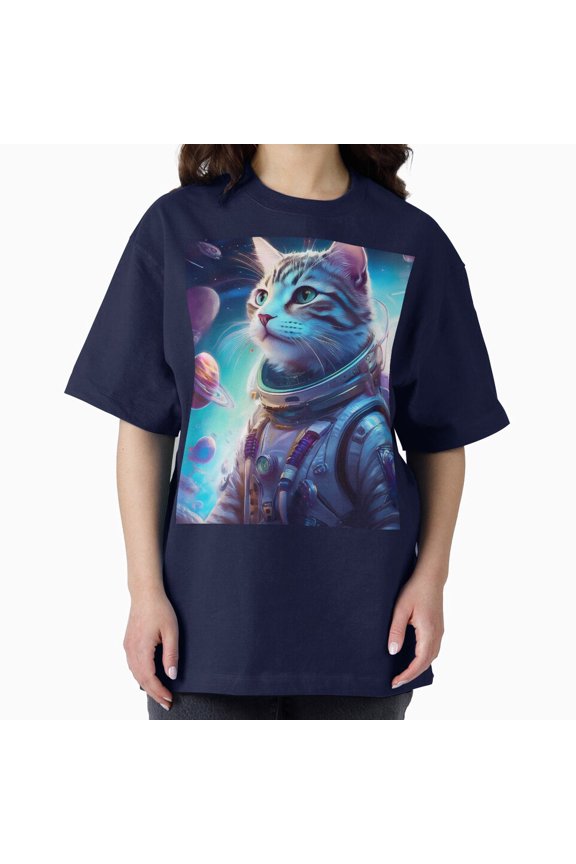 Cosmonaut Cat Unisex T-Shirt, Size S To 5XL T-Shirt