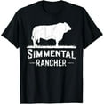 thumbnail image 1 of Tiny Nest Cow Farmer - Simmental Rancher T-Shirt, Gift For Friend, 1 of 5