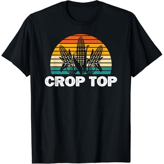 Tiny Nest Crop Top Corn Maize Corn Lover Farmer Retro T-Shirt, Gift For Friend