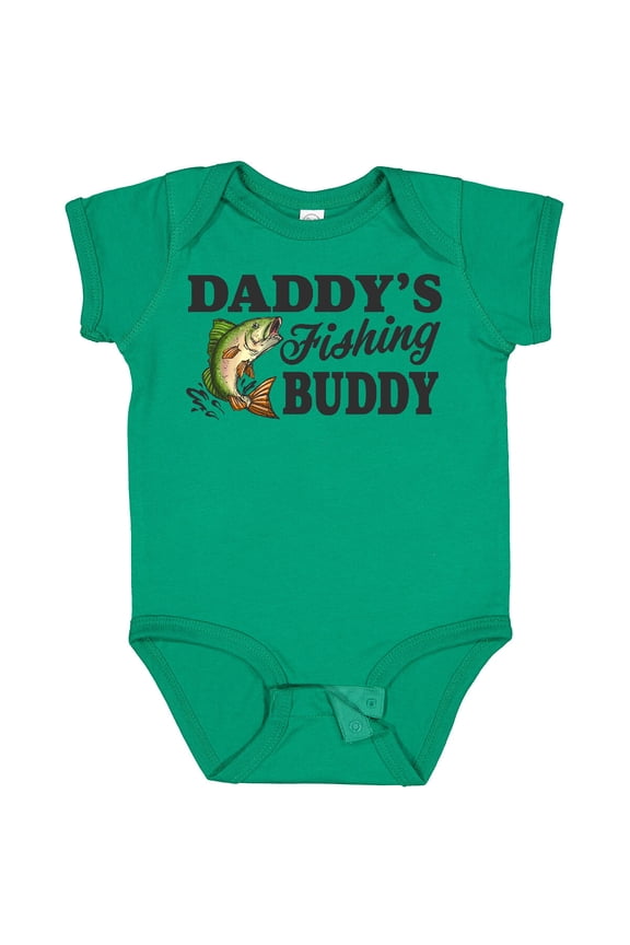 Daddy'S Fishing Buddy Baby Bodysuit Kids Little Fish Illustration I, New Born, Baby Shower Gift, New Parents Gift