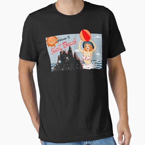 Tiny Nest Dark City Shell Beach Essential T-Shirt, Size S To 5XL T-Shirt