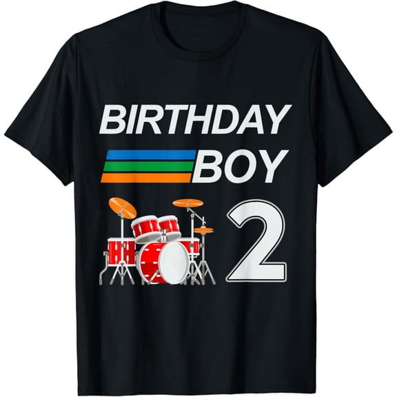 Tiny Nest Drummer Drum Sets Birthday Boy 2 Years Old Boys T-Shirt, Size S To 5XL T-Shirt