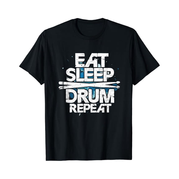 Tiny Nest Eat Sleep Drum Repeat Tshirt I Drummer Percussion T-Shirt, Size S To 5XL T-Shirt