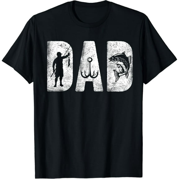 Tiny Nest Fishing Dad Classic Bold Font Father's Day Fish Daddy T-Shirt